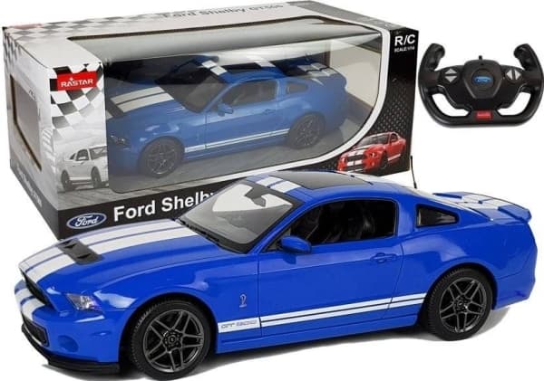 Rastar Auto R/C Ford Shelby Rastar 1:14 Sininen kaukosäätimellä varustettu kaukosäädin