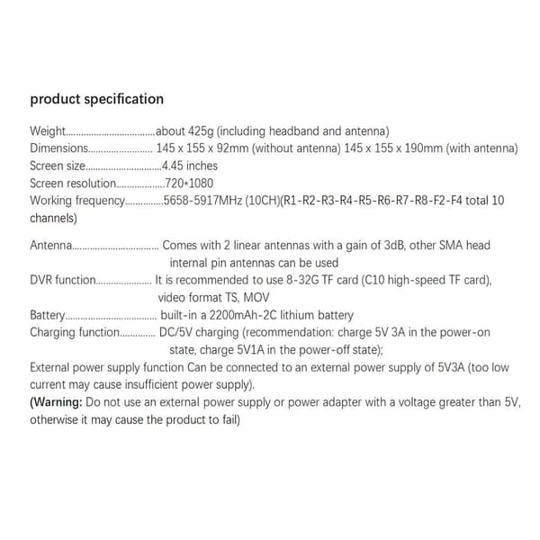 EMAX Transporter II HD FPV Goggle HDZero