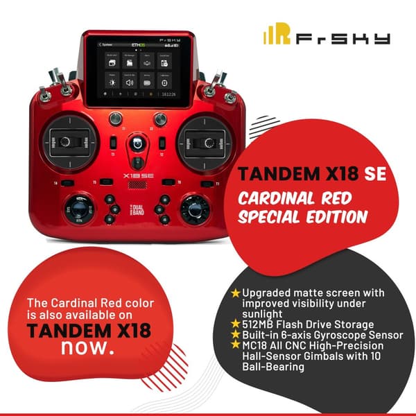 FrSky Tandem X18 SE Red