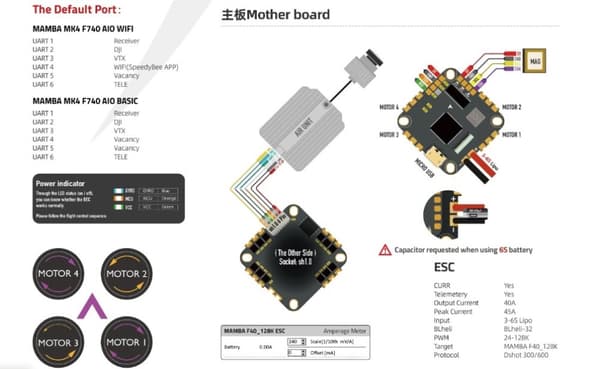 Diatone Mamba F740 AIO 40A 6S 32BIT - BASIC