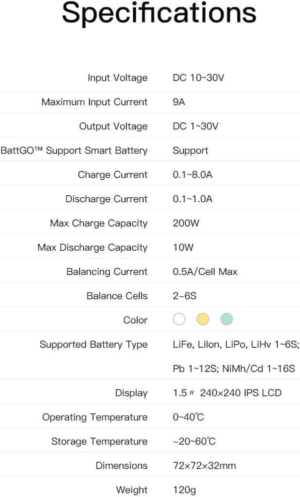 ISDT Q6 Nano laddare för Lipo-batterier 8A 200W DC 2-6S Modell Hobby RC LCD Digital Li-Po - Tillbehör till Fjärrstyrda Leksaker Balanseringsladdare