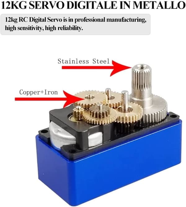 SPT 4412LV RC 12KG med växlar Lämplig för RC-biluppgraderingsdelar - Tillbehör till Fjärrstyrda Leksaker  Digital Servo Car
