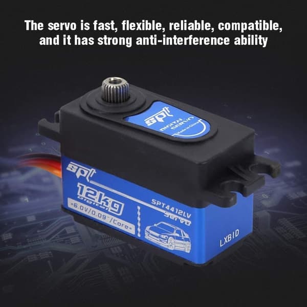 SPT 4412LV RC 12KG med växlar Lämplig för RC-biluppgraderingsdelar - Tillbehör till Fjärrstyrda Leksaker  Digital Servo Car