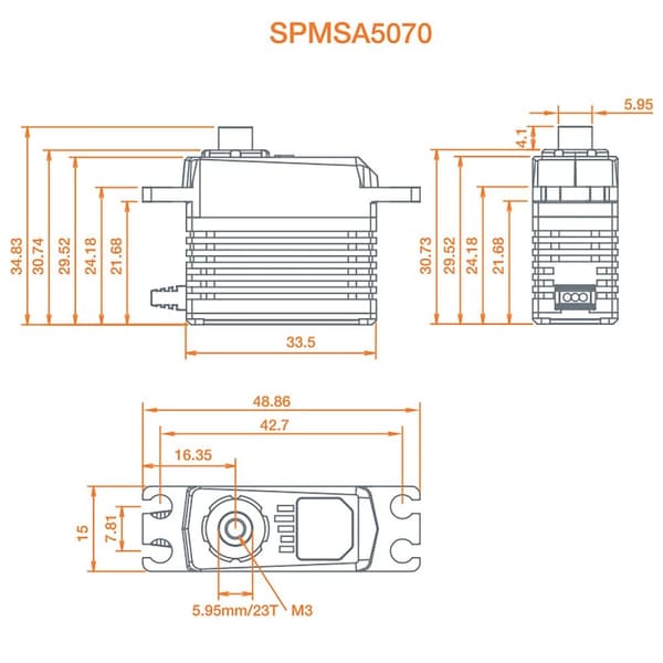 Spektrum A5070 Mini Digital HV Servo 13.7kg/0.07s