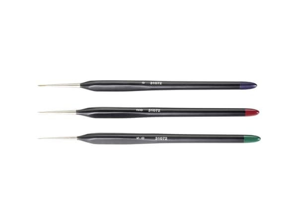 ZAHN Pinsel E10710-15 Pensel til modelbygning Rødmår 3 dele