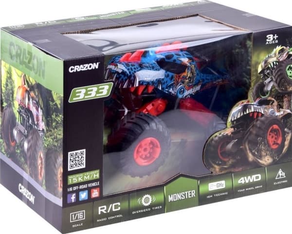Jokomisiada Suuri ohjattava auto Monster DINO 4x4 kauko-ohjain RC0537C