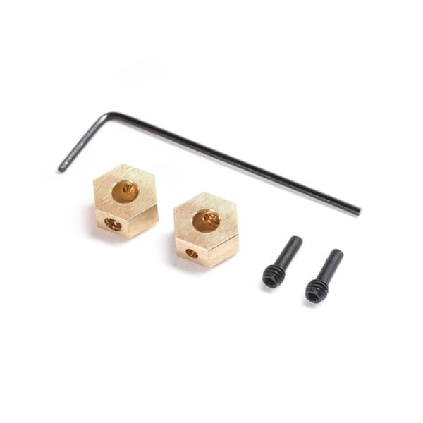 AXI302002 Hex Hub 2pcs Brass 1g SCX24 & AX24
