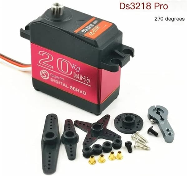 Dsservo DS3218 PRO 7.4V 20KG med 25T Cam för Model 1/10 (180 grader) -  Tillbehör till Fjärrstyrda Leksaker Digital Servomotor