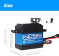 Miniatyrbillede 3 af 8: Dsservo DS3225PRO 7.4V 25KG med 25T Cam til Model 1/10 (180 grader) - Tilbehør til fjernbetjening legetøj Digital kerneløs servomotor