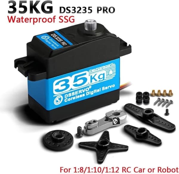 Dsservo DS3235 PRO 7.4V 35KG med 25T Cam för Model 1/10 (180 grader) - Tillbehör till Fjärrstyrda Leksaker Digital Coreless Servomotor