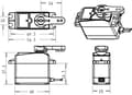Miniatyrbild 7 av 8: Dsservo DS3235 PRO 7.4V 35KG med 25T Cam för Model 1/10 (180 grader) - Tillbehör till Fjärrstyrda Leksaker Digital Coreless Servomotor