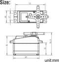 Miniatyrbillede 8 af 9: Dsservo DS5180 7.4V 80KG højt drejningsmoment med 18T knast til model 1/10 (180 grader) - Tilbehør til fjernstyret legetøj Digital servomotor