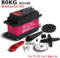Miniatyrbillede 2 af 9: Dsservo DS5180 7.4V 80KG højt drejningsmoment med 18T knast til model 1/10 (180 grader) - Tilbehør til fjernstyret legetøj Digital servomotor