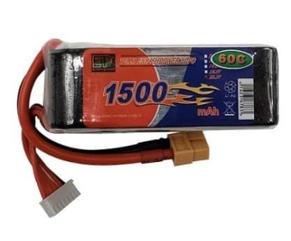 Yunique 1 stykke batteri 6S 22.2V Lipo 1500mAh 120C blød pakke med XT60-stik til RC FPV - tilbehør til fjernstyret legetøj