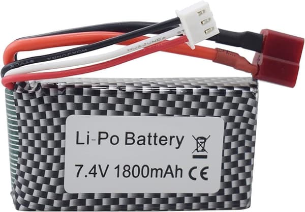 Wltoys A959-B A969-B A979-B K929-B 144001 1-osainen 7.4V 1800mAh T-pistokeliitin RC: lle - lisävarusteet kauko-ohjattaville leluille litiumakku