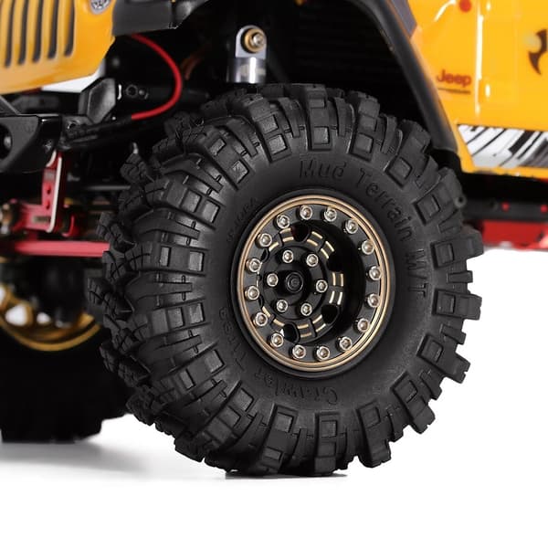 HobbyDetails Messing Beadlock Fælge Guld/Sort 170g