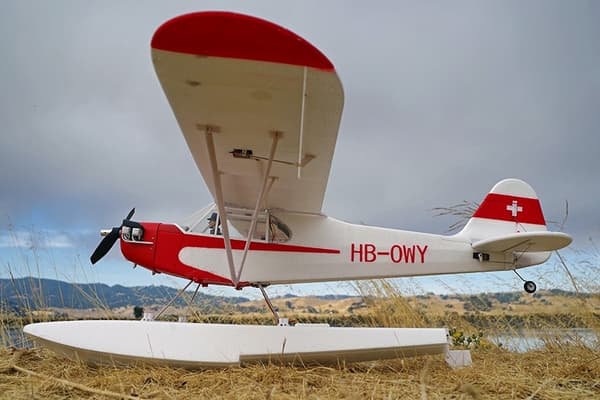 FMS J-3 Cub 1400mm V4 PNP Floats och Gyro V2