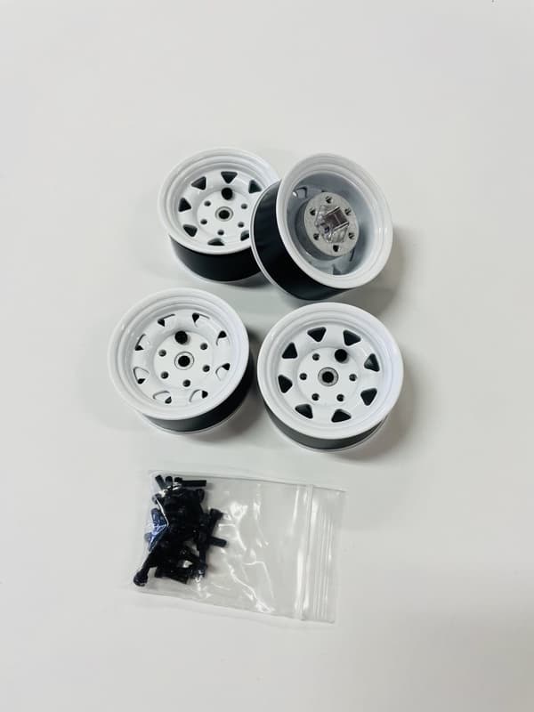 HobbyDetails Metal Rims White/Black UTB18