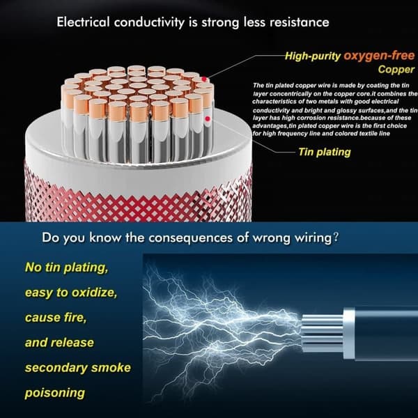 8 AWG fleksibel elektrisk ledning 5 meter [2,5 m sort og 2,5 m rød] dåse - tilbehør til fjernbetjening legetøj silikone kabel