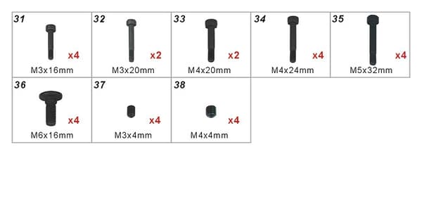 HB70Z004XXT TB70 Screw Parts