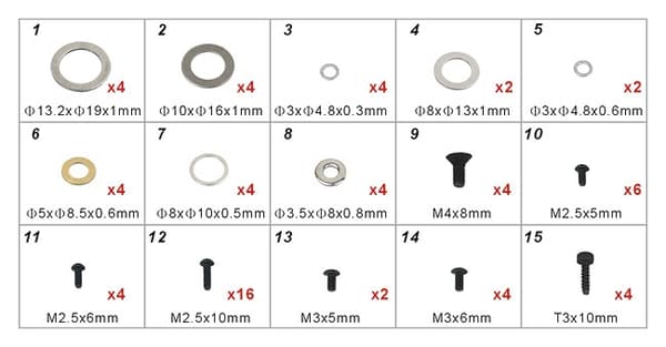 HB70Z004XXT TB70 Screw Parts