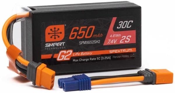 2s   650mAh - 30C - Spektrum LiPo HC G2 IC2