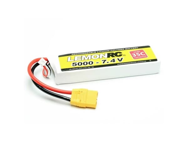 LemonRC Modelbyggeri-batteripakke (LiPo) 7.4 V 5000 mAh Celletal: 2 35 C Softcase XT90