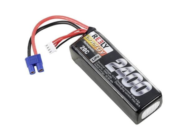 Reely Modelbyggeri-batteripakke (LiPo) 11,1 V 2400 mAh Celletal: 3 20 C Softcase EC3