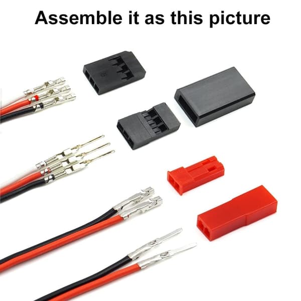 Set med 40 för stift kabelsats JST SYP Futaba kompatibel Hitec Spektrum RC - Tillbehör till Fjärrstyrda Leksaker delar kontakter