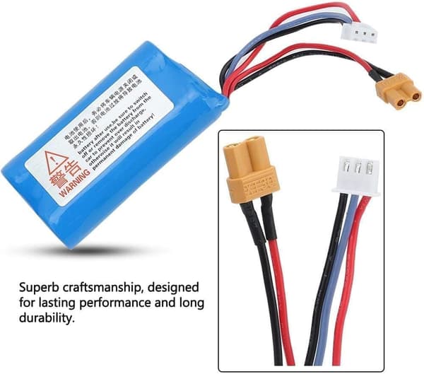 Huina 580 550 583 582 1580 1583 7.4V 2000mAh 2S XT30 Plug - Tillbehör till Fjärrstyrda Leksaker Lipo Batteri