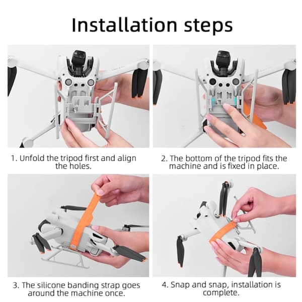 Dronen potkurin stabilisaattorin taitettava laskuteline DJI Mini 3/Mini 3 Prolle