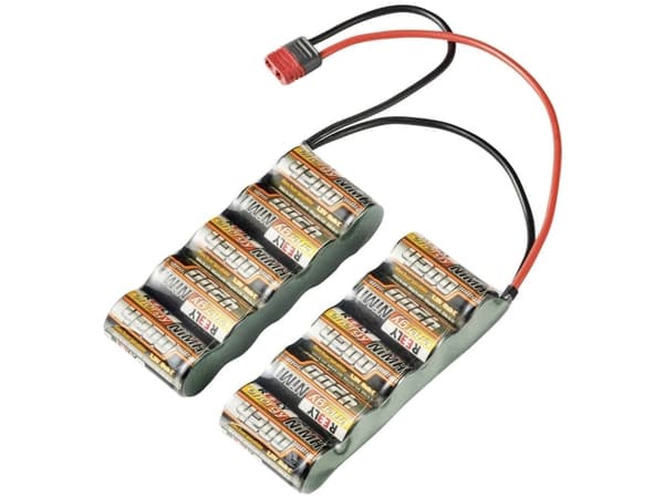 Reely Modelbyggeri-batteripakke (NiMH) 12 V 4200 mAh Celletal: 10 Side by Side T-stiksystem