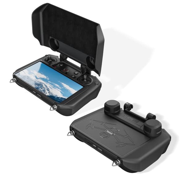 INF 2 i 1 solhette for DJI Mavic 3/Air 2S RC Pro fjernkontroll Sort