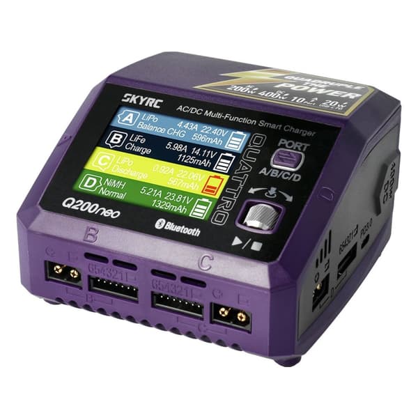 SkyRC Q200 Neo Quattro Computerlader AC200W Grønn, Grå