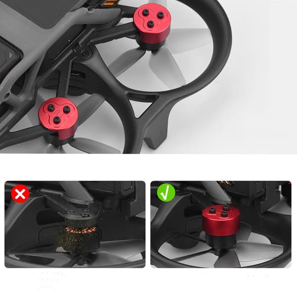 INF Motorbeskyttelsesdeksel Ripesikre motordeksler Anti-støv for DJI Avata Sort