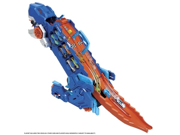 Hot Wheels City Ultimate T-Rex Transporter, Kjøretøy og banesett, 4 år, AAA, Plast, Flerfarget