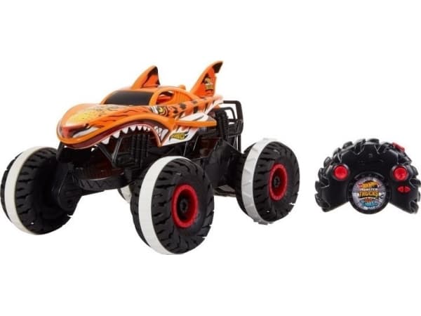 Hot Wheels Monster Trucks HWMT UNSTOPPABLE TIGER SHARK RC-fordon, 4 År, Litium