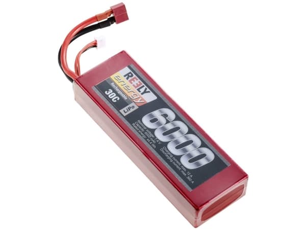 Reely modellbatteri (LiPo) 7,4 V 6000 mAh Cellantal: 2 30 C T-kopplingssystem med hårt hölje