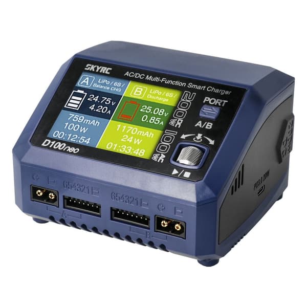 SkyRC D100 Neo Dobbelt computeroplader AC100W