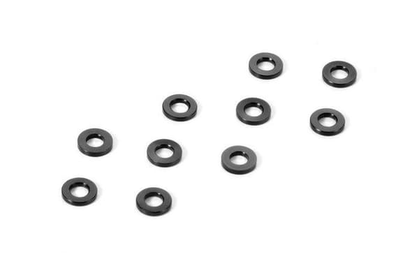 XR-303121-K Alu Shim 3x6x0.5mm - Black (10)