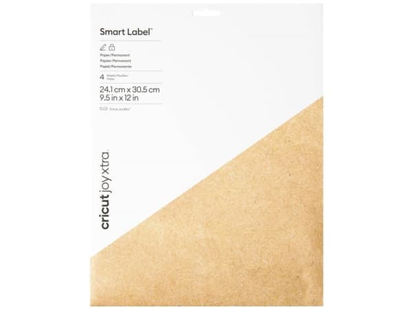 cricutâ„¢ Joy Xtra Smart Label papir for skjæring av plotterbrun 24,1 x 30,5 cm, 4 stk (2010345)