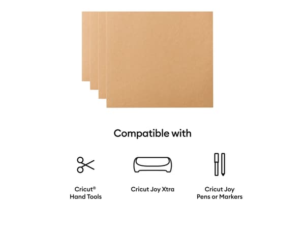 cricutâ„¢ Joy Xtra Smart Label papir for skjæring av plotterbrun 24,1 x 30,5 cm, 4 stk (2010345)