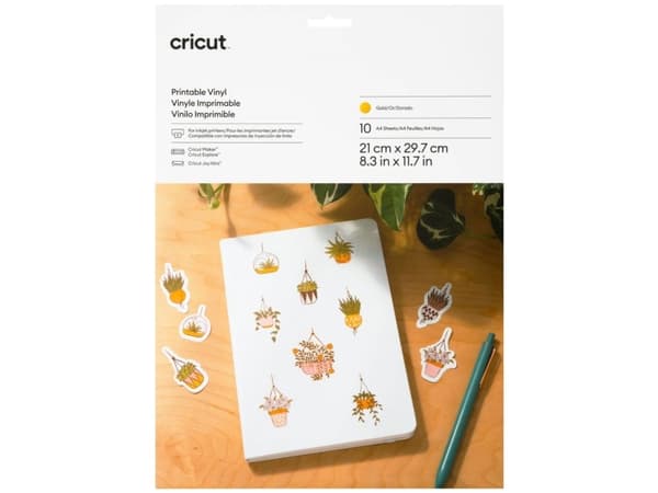 Cricut - Guld - A4 (210 x 297 mm) 10 ark hängande förpackning - vinyl