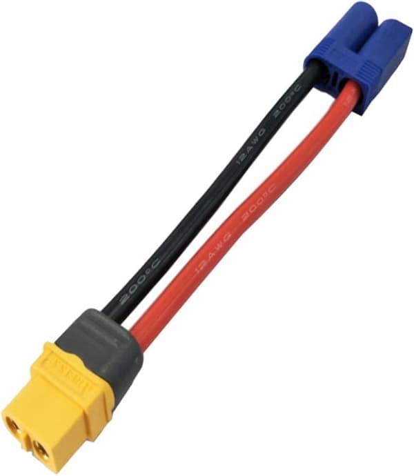 2 par XT60 till EC5 hane och hona - 12AWG silikonkabel för RC - - Tillbehör till Fjärrstyrda Leksaker kontaktadaptrar