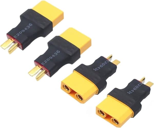 Sæt med 4 XT90 hunstik til T Deans han, perfekt til RC-biler ESC-batterier - Tilbehør til fjernstyrede legetøjsadaptere