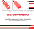 Miniatyrbillede 3 af 5: Sæt med 40 JST 22 AWG-stik, 2-polet han og hun, længde 10 cm 15 cm - perfekt til lysdioder, lamper, RC-batterier og legetøj Kabel