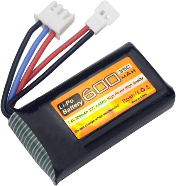FMS 7.4V 600mAh 35C 2S med Molex-kontakt - Kompatibel med FMS FCX24 RC-bil lastbil och elektriska klättringsfordon LiPo-batteri