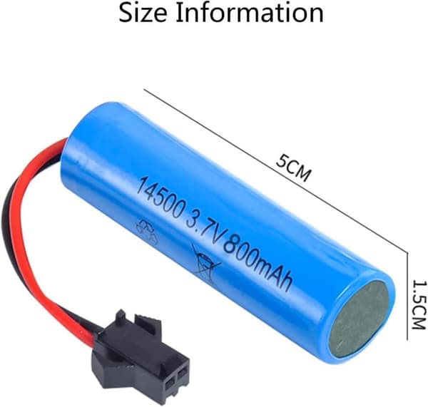 2 st högpresterande uppladdningsbara  3.7V 800mAh med SM-2P-kontakt, kompatibel med modell C2 D828 reservbatterier - litiumjon