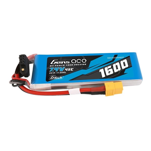 2s  1600mAh - 45C - Gen&#39;s Ace G-Tech XT60