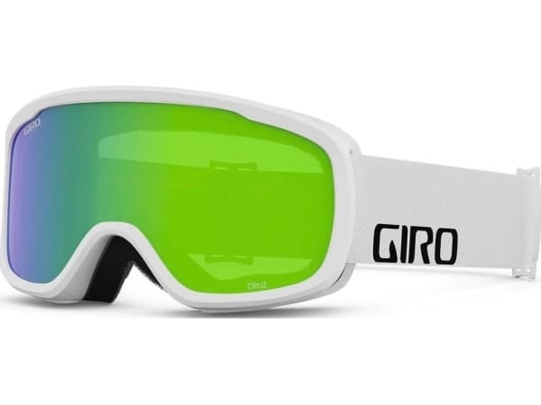 Giro Cruz Flash Goggle, Vit, Unisex, Sfärisk lins, Polykarbonat, Vit, Grön